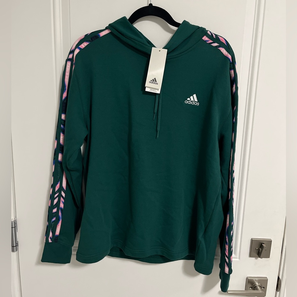 NWT - Adidas Women’s Three Stripes Hoodie - Size L